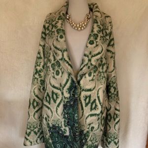 Anthropologie MOTH 100% Wool 1 Button Cardigan MED